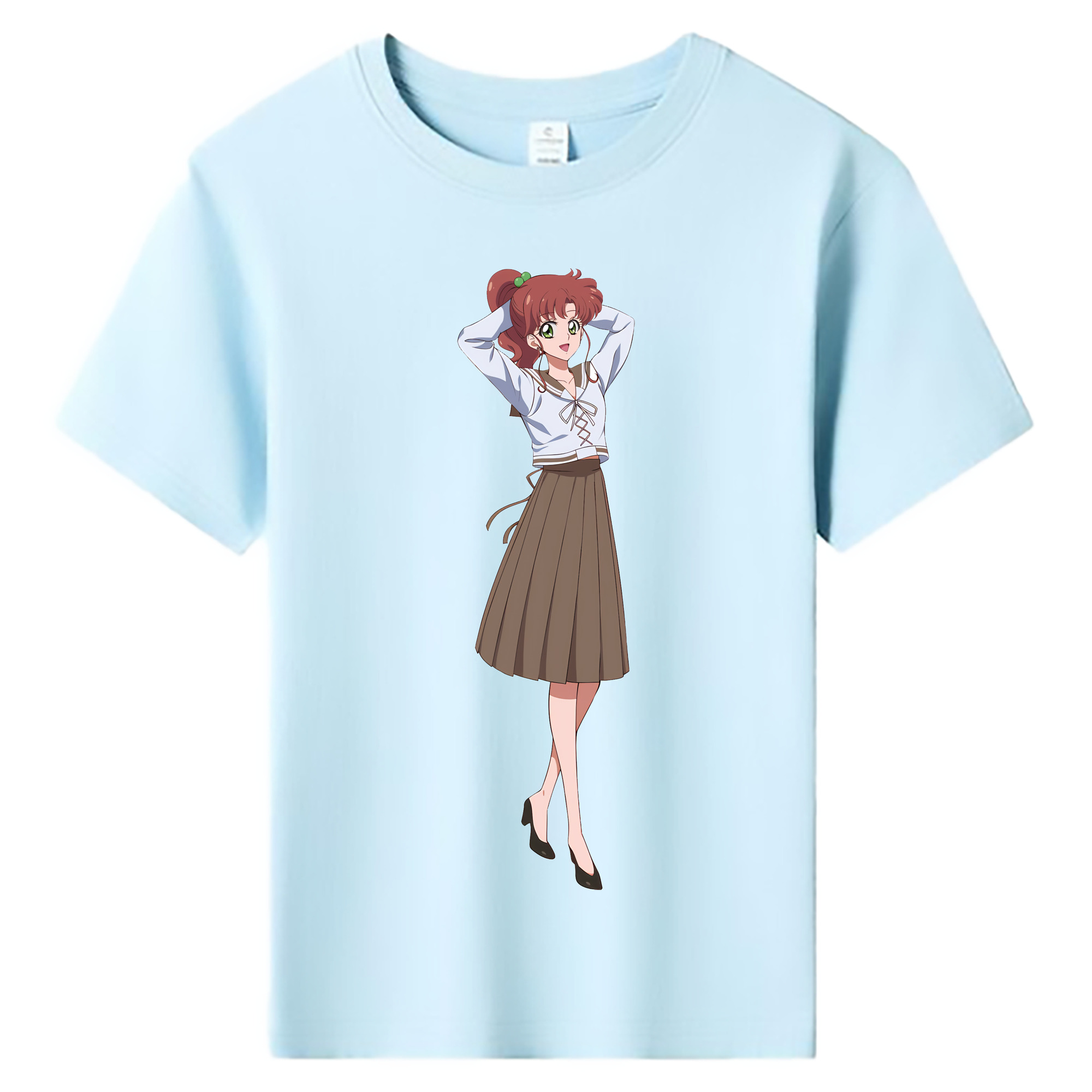 （画像用） 美少女戦士セーラームーン 木野 まこと きの まこと Sailor Moon Kino Makoto （セーラージュピター；Sailor Jupiter） 綿100％キッズTシャツ（フロントプリント）